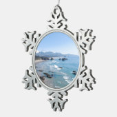 Oregon Coastal Viewpoint Tin Sneeuwvlok Ornament (Rechts)