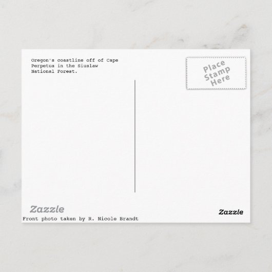 Oregon Coastline Briefkaart (Achterkant)