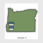Oregon & Coffee Sticker (Vel)