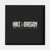 Oregon Columbia River Gorge Hike Tree Retro Graphi Magneet (Voorkant)