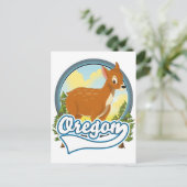 Oregon Deer reislogo Feestdagenkaart (Staand voorkant)