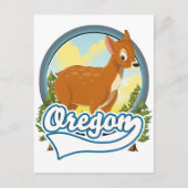 Oregon Deer reislogo Feestdagenkaart (Voorkant)