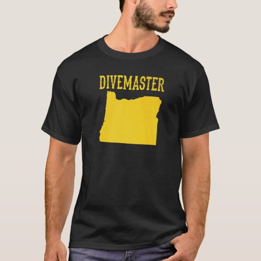 Oregon Divemaster Duik Instructeur Duiken Vlag T-shirt (Voorkant)