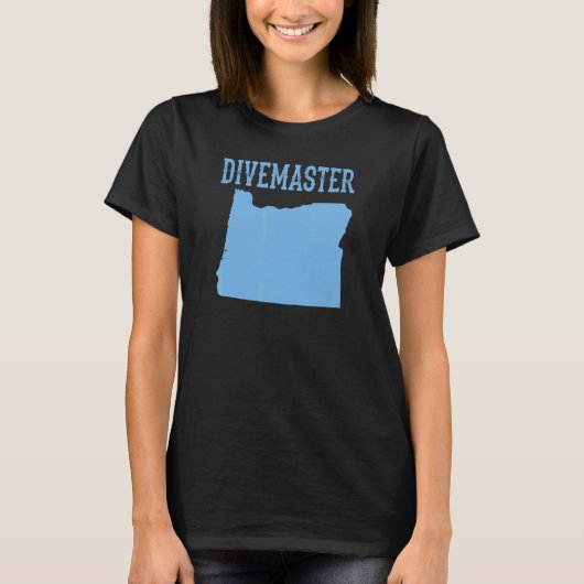 Oregon Divemaster Duik Instructeur Duiken Vlag T-shirt (Voorkant)