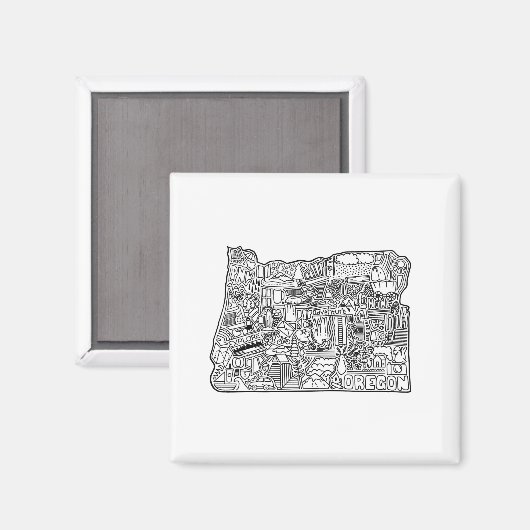 Oregon Doodle Magneet (Voorkant / Achterkant)