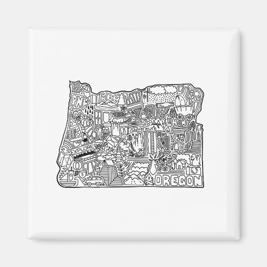 Oregon Doodle Magneet (Voorkant)
