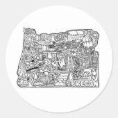 Oregon Doodle Sticker (Voorkant)