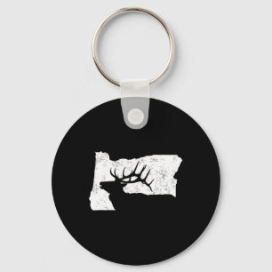Oregon Elk Hunting Shirt - Bull Elk State Vorm Sleutelhanger