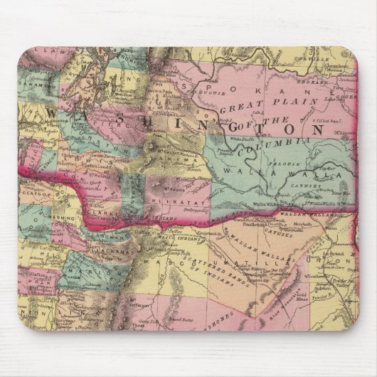 Oregon en het grondgebied van Washington Muismat (Voorkant)