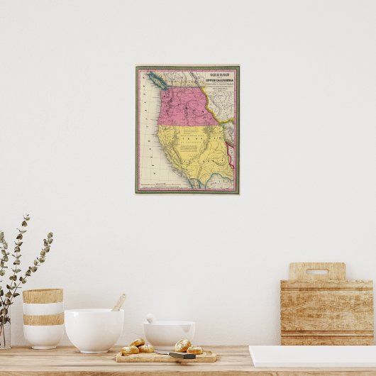 Oregon en Upper California Poster (Keuken)