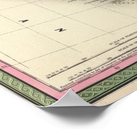 Oregon en Upper California Poster (Hoek)