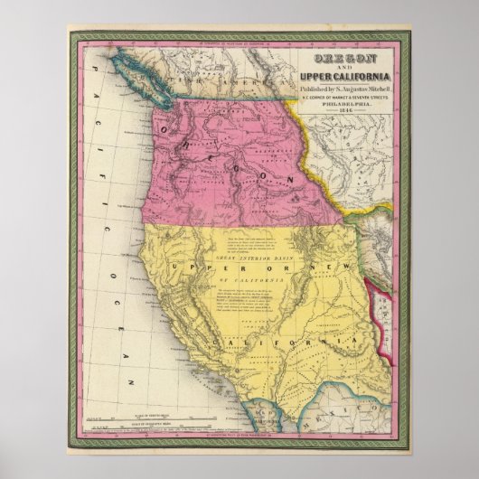 Oregon en Upper California Poster (Voorkant)