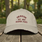 Oregon Est 1859 Beaver State Embroidered Cap Geborduurde Pet