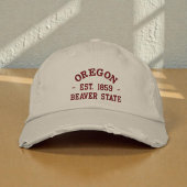Oregon Est 1859 Beaver State Embroidered Cap Geborduurde Pet