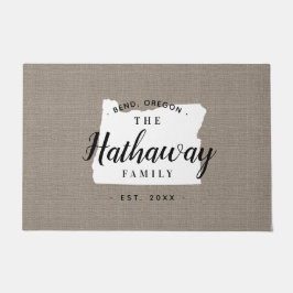 Oregon Familie Monogram Staat Doormat Deurmat