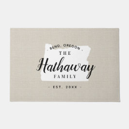 Oregon Familie Monogram Staat Doormat Deurmat