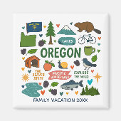 Oregon Family Trip Keepsake Custom Magneet (Voorkant)