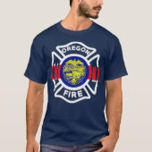 Oregon Fire Department Firefighters Firemen T-shirt (Voorkant)