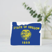 Oregon Flag Map Briefkaart (Staand voorkant)