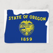 Oregon Flag Map Briefkaart (Voorkant)