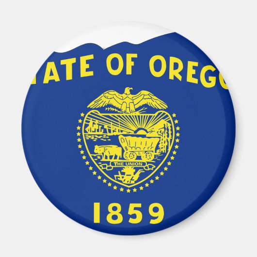 Oregon Flag Map Magneet (Voorkant)