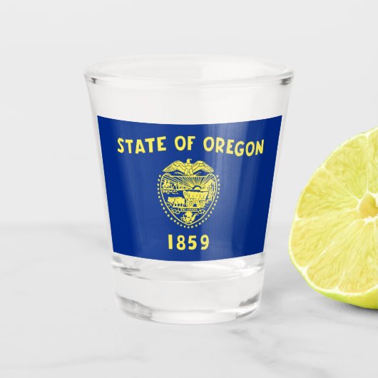 Oregon Flag Shot Glas (Voorkant)