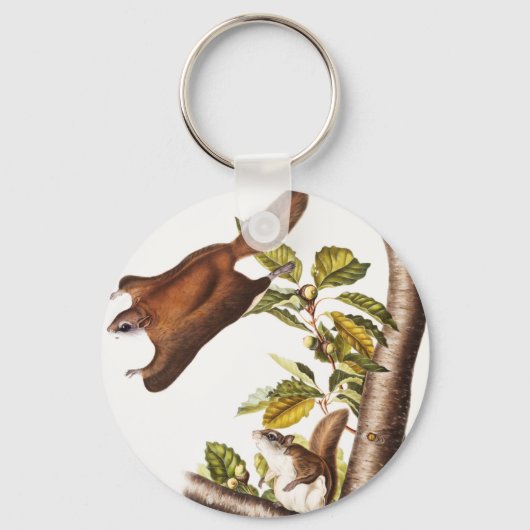 Oregon Flying Squirrel (Pteromys Origonensis) Sleutelhanger (Voorkant)