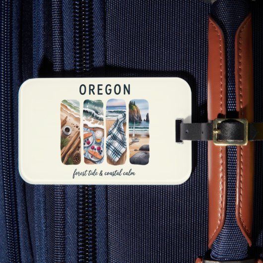 Oregon - Forest Tide & Coastal Calm Bagagelabel (Voorkant Insitu 4)