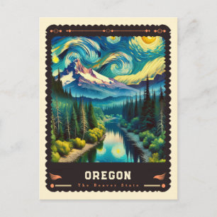 Oregon   Geïnspireerd door Vincent Van Gogh Briefkaart