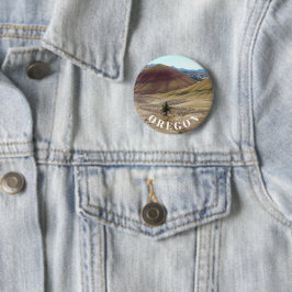 Oregon geschilderd heuvellandschap ronde button 5,7 cm