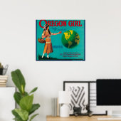 Oregon Girl Apple Crate LabelElgin, OF Poster (Thuiskantoor)