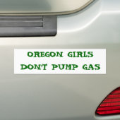 OREGON GIRLS ZUIVEREN GEEN GAS BUMPERSTICKER (Op auto)