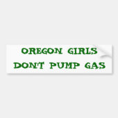 OREGON GIRLS ZUIVEREN GEEN GAS BUMPERSTICKER (Voorkant)