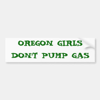 OREGON GIRLS ZUIVEREN GEEN GAS BUMPERSTICKER