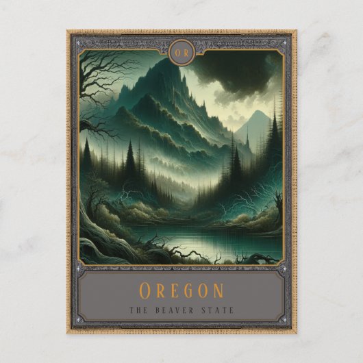 Oregon | Gotische kunst Briefkaart (Voorkant)