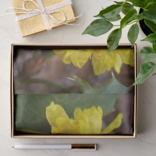 Oregon Grape Flowers Yellow Wildbloemen Tissuepapier (Geschenk)