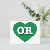 Oregon Green Heart - Ik hou van OR Briefkaart (Staand voorkant)