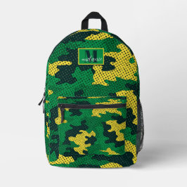 Oregon Green & Yellow Camo Printed  Bedrukte Rugzak