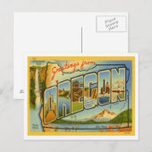 Oregon Greetings uit de Verenigde Staten Briefkaart (Voorkant / Achterkant)