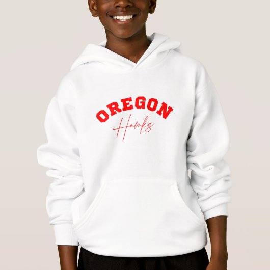Oregon Hawks Rood Kinder sweatshirt (Voorkant)