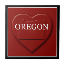 Oregon Heart Map Home Decor Tile Tegeltje
