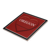 Oregon Heart Map Home Decor Tile Tegeltje (Zijkant)