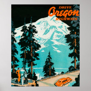 Oregon Highways Adverteren Poster
