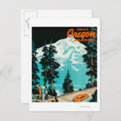Oregon Highways Adverteren Poster Briefkaart (Voorkant / Achterkant)