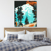 Oregon Highways Adverteren Poster Canvas Afdruk (Insitu (Slaapkamer))