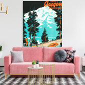 Oregon Highways Adverteren Poster Canvas Afdruk (Insitu (Woonkamer))