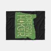 Oregon Hiker Buitenshuis Klik Retro Wandelavontuur Fleece Deken (Voorkant (Horizontaal))