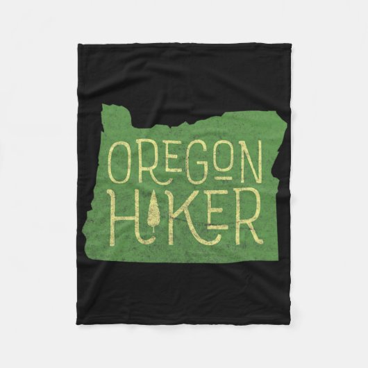Oregon Hiker Buitenshuis Klik Retro Wandelavontuur Fleece Deken (Voorkant)