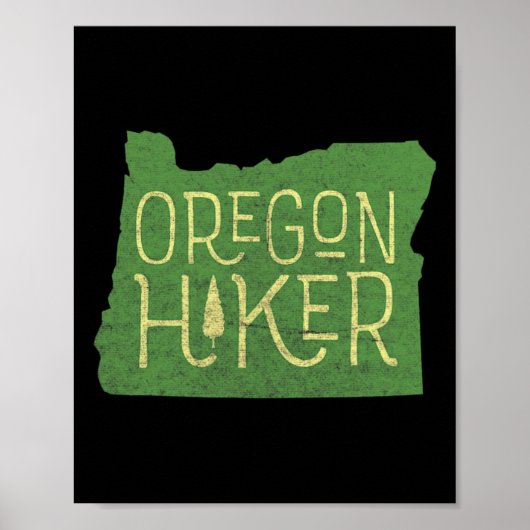 Oregon Hiker Buitenshuis Klik Retro Wandelavontuur Poster (Voorkant)