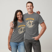Oregon Hiking Bigfoot Nighttime Stroll Mountains T-shirt (Unisex)